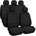 Jeu complet de housses universelles noir et gris
