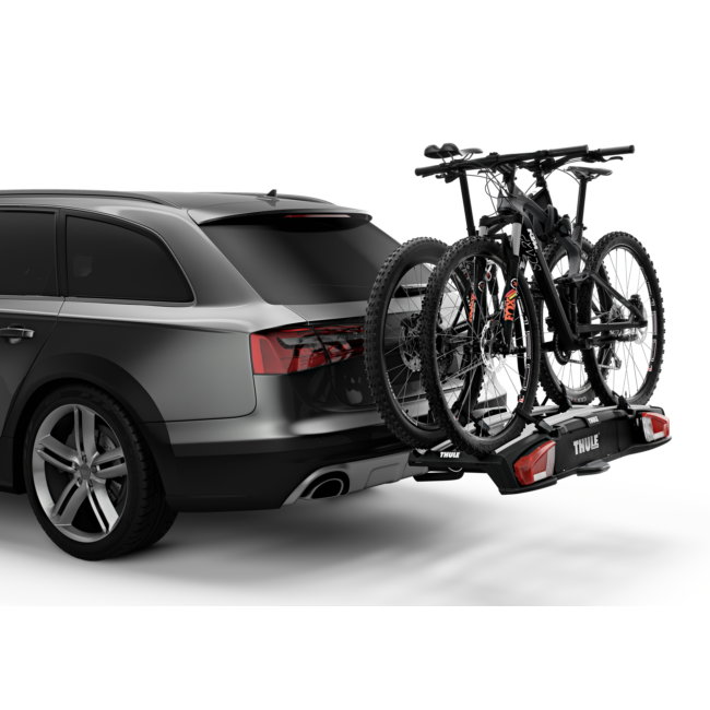 hoek Romanschrijver Omgekeerde fietsendrager platform trekhaakmontage THULE E-FAMILY voor 2 fietsen,  compatibel met elektrische fietsen : Auto5.be