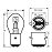 1 ampoule Ring 2 roues 12 V35/35W BA20D 