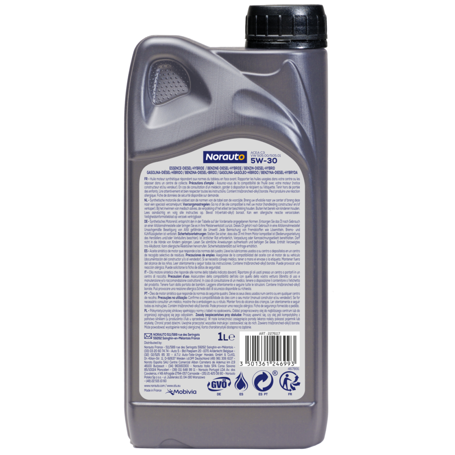 Motorolie NORAUTO 5W30 C3 1L : Auto5.be