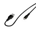 Zwarte USB 2.0 kabel NORAUTO Type C mannelijk naar USB A 2.0 mannelijk 1 m