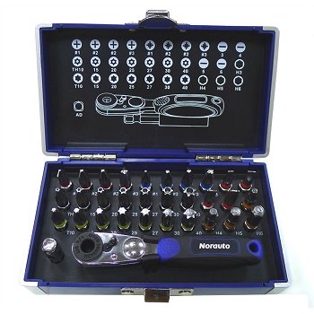 Gereedschapskoffer NORAUTO 33 stuks - Ratel en bits