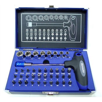 Coffret tournevis + douilles 6 pans 5-12 mm et embouts NORAUTO 39 pi&egrave;ces