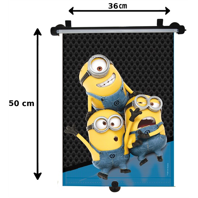 1 Rideau Pare Soleil Enrouleur Lateral Minions 50 X 36 Cm Auto5 Be